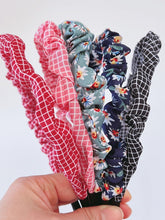 Women Girl Retro Bubble Wrinkled Puffy Scrunch Slim Hair Head Band Headband Hoop