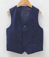 Page Boy Child Kid Party Wedding Black or Navy Formal costume Vest Waistcoat