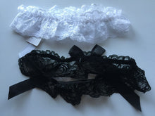NEW Women Black White Hen's night Party Bride Wedding Lace Garter Suspender Belt