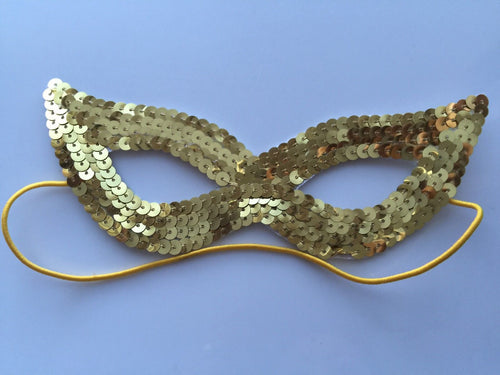 1X Women Lady Girl Boy Sequins Sequined Shiny Bling Ball Party Face Eye Mask Gold sequins