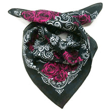 Women Lady Girl Retro Rose Flower Freedom Cotton Bandana Hair Headband Wrap