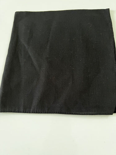 Women Men Hip hop Cotton Plain Bright Color Bandana Hair Headband Wrap Scarf Plain Black Scarf