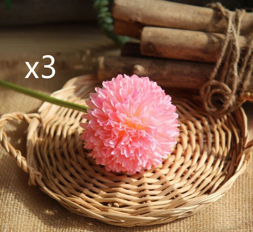 3 Wedding Home Party Artificial Fake Allium Flower long Vase Decor Decoration 3x Pink