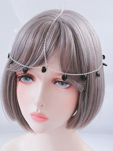 Women Party heart beads boho Bohemian Metal Hair Chain Headband forehead band