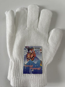 Girls Boys Kids Children Warm Knit Ski Outdoor Winter SHORT Gloves Mittens 5-10Y