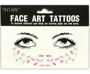 Women Tintark girl Face Mini Flower Body Temporary Tattoo Freckle art Sticker