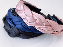 NEW Women Girls Retro Boho Braided Satin Wide Hair Headband Head Wrap Band Hoop