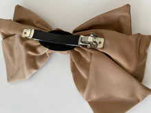 Women Girl 3 Layers Satin Silky Feel Ribbon Big Bow Hair Head Barrette Clip