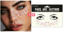 Women Tintark girl Face Mini Flower Body Temporary Tattoo Freckle art Sticker