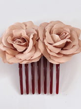 Women Wedding Bride Party Rose Flower Hair Styling Updo French Twist Comb