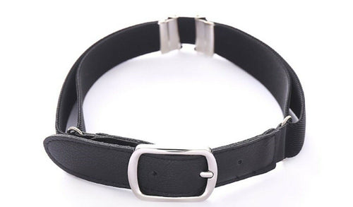 Boys Kids Children Handsome Casual Formal Elastic Adjustable Pants Buckle Belt Solid Black Color