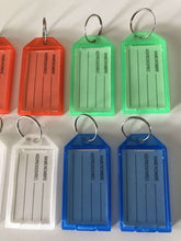 8x Light Plastic Travel Luggage School bag Name ID Badge Tag Label Key Rings AU