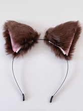 Women Children Fluffy Fur Cat Kitty fox animal Costume Ear Party Hair head band