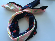 Women Girls Cherry retro Wire Bunny Ear adjustable bow scarf Hair head band Wrap