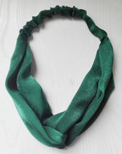 Women Retro boho Satin silky feel Cross scarf Hair head headband Wrap bandana