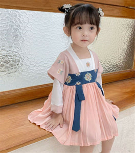 Kid Girl Chinese Asian Chinese Traditional QIPAO Costume Han Tang Pink Dress