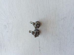 Man Lady Skeleton hand 316L Surgical Stainless Steel Titanium Earrings Stud