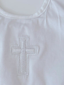 Baby Shower Girls Boys White Christening Outfits Match Cross Bib Burp Apron