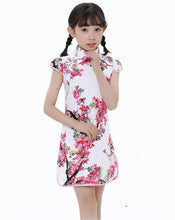 Teen Girl Chinese New Year Asian Traditional QIPAO Costume Tunic Summer Dress