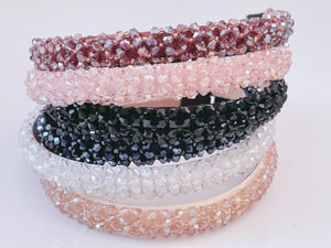 Women Girl Retro Bling Crystal Bead Party Hairband Hair Head Band Headband Hoop