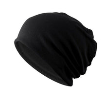Men Women Warm With Or Without Fleece Slouch Baggy Skull Ski Beanies Hats Cap Without Fleece in Black