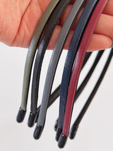 Women Girl Chic Slim Thin Synthetic leather Plain Hair Headband Head Band hoop