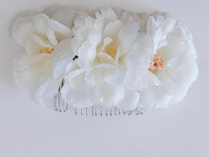 1 Women Girl Dance Wedding Bride Party Artificial Flower Metal hair Comb Pin