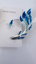 1X Halloween Mermaid Dragon Fantasy Blue Wing Metal Elf Ear Cuff Hook Earring