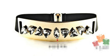 Women Lady Gemstone Crystal Look Bling Shiny Metallic Mirror Waist Band Belt G29