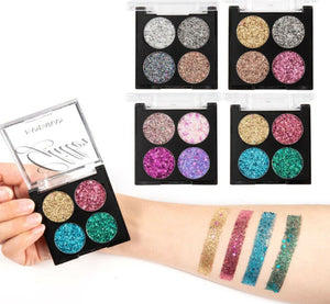 Eye Shadow Makeup Super Shine Shimmer Power Diamond Glitter Eyeshadow Palette