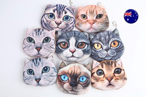 1x Lady Women Girls Kitty Cat Organizer Bag MINI pouch Coin key Card Bag Purse