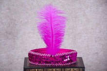 Women Girl Retro Gatsby Hollywood Flapper Sequins Feather Headband Hair Band