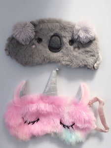 1X Women Girl Fluffy Unicorn Travel flight Sleeping Eye Mask Cover Eyeshade