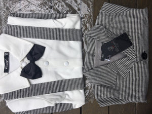 Kid Children Boys baby Gentleman Pageboy Wedding Bowtie Suits Romper Outfits Set