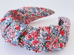 Women Girls Retro Boho Floral Fabric Wide Hair Headband Head Wrap Band Hoop