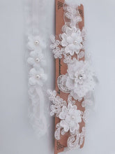 Women White Hens night Party Bride Wedding Trim Lace Garter Suspender Belt set