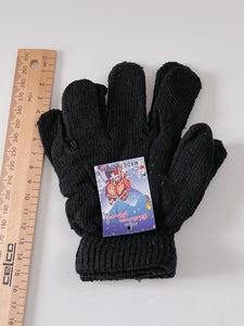 Girls Boys Kids Children Warm Knit Ski Outdoor Winter SHORT Gloves Mittens 5-10Y