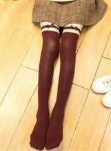Women Lady Girl Bow Lace Warm Thigh High Over Knees Stockings Tights Long Socks