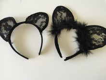 Women Girl Kids Lace Fancy Kitten Kitty Cat Ears Costume Party Hair head band