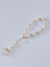 1x Christening Baptism Cross Angel Rose Rosary Bracelet Beads Wrist band Favors Gold Color
