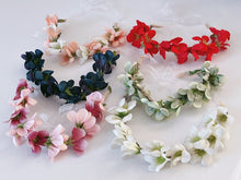 Women Flower Girls Boho Party Leaf orchid Braided hair headband Garland Tiara