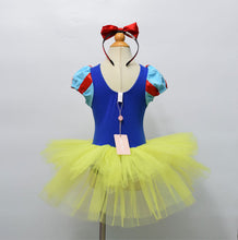 Kids Girl Snow White Costume Halloween ballerina PARTY Dress Tulle Tutu headband