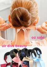 Girl Women school ribbon bow Dance Pro Bun Ball stick ponytail holder hair band