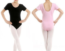 Girl Children Cotton Short Sleeves Ballet Jazz Dance Skate Gymnastics Leotard