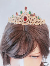 Women Girl Crystal Princess Birthday Gold Retro Tiara Party hair head band Crown