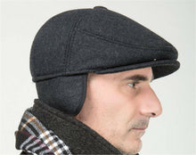 Men Retro Dark Grey French Newsboy Cabbie Artist Hat Cap Wool Blended Beret