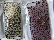 Lady Iphone 7 Plus 5.5” Leopard bling Ring Support TPU Case Protector Cover