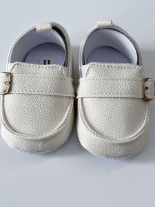 Baby Boy White Brown Black Wedding Formal Party Synthetic leather Soft Shoes