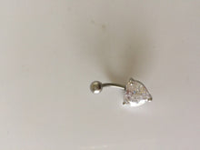 1x Heart 316L Surgical Stainless Steel Belly Navel Bar Body Piercing Jewellery