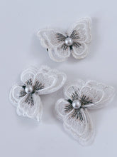 2X Women Lady Girl Fairy Embroidery Lace BUTTERFLY Head Hair side Clips pin